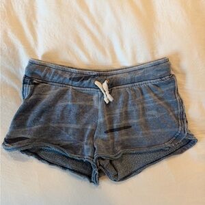 Vintage Havana Blue Heather Lounge Shorts with White Drawstring